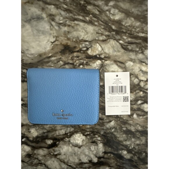 New Kate Spade Lena Small Bifold Wallet Tide Pool - Picture 1 of 7